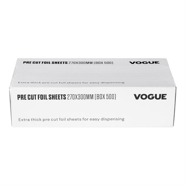 Vogue Aluminium Foil Sheets 270x300mm (500 Pack) cu259