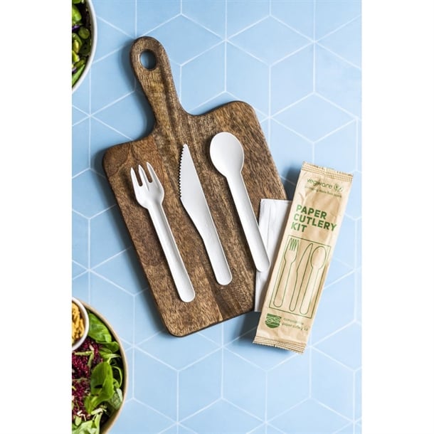 Vegware Compostable Paper Cutlery Kit 4in1 (250 Pack) cu545