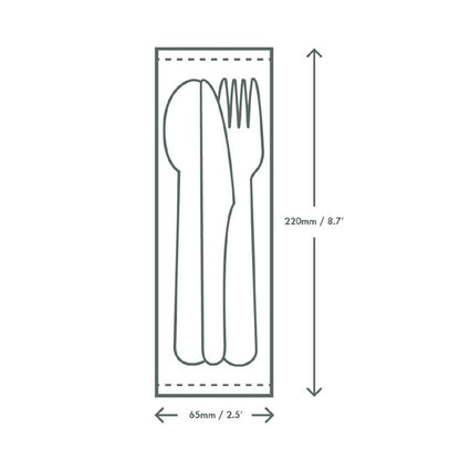Vegware Compostable Paper Cutlery Kit 4in1 (250 Pack) cu545