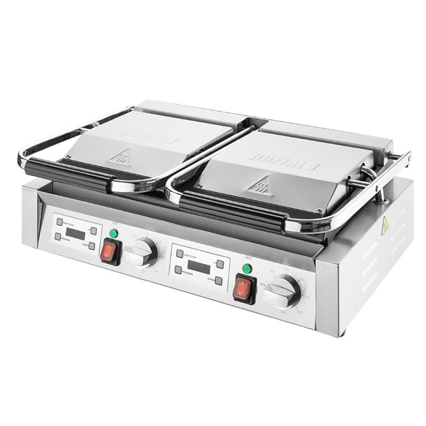 Buffalo Extra Large Contact Grill Double Flat Plate cu610