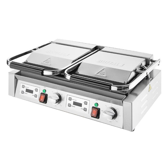 Buffalo Extra Large Contact Grill Double Flat Plate cu610