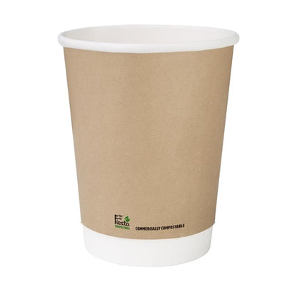 Fiesta Compostable Coffee Cups Single Wall 8oz (1000 Pack) cu980