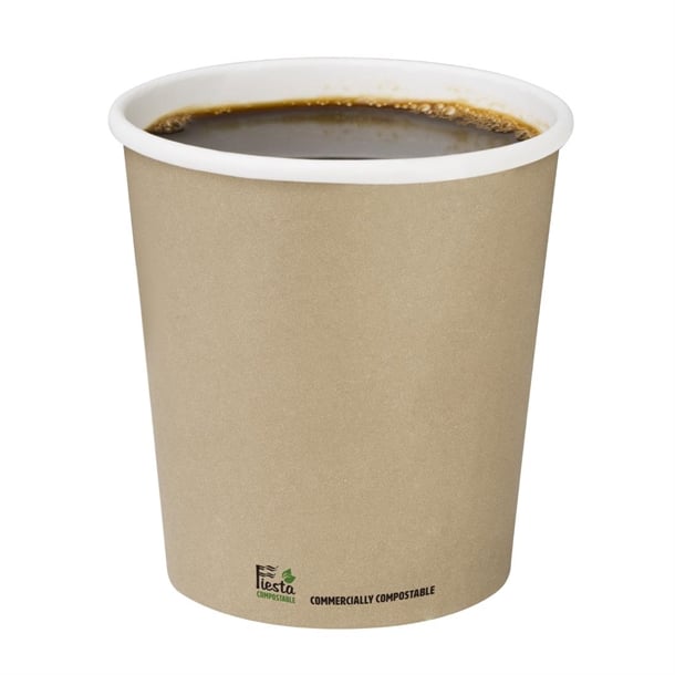 Fiesta Compostable Coffee Cups Single Wall 8oz (1000 Pack) cu980