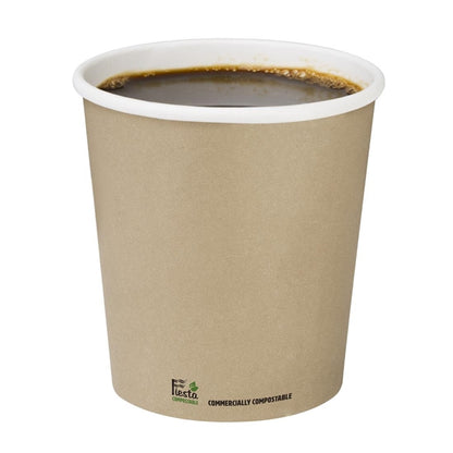 Fiesta Compostable Coffee Cups Single Wall 8oz (1000 Pack) cu980
