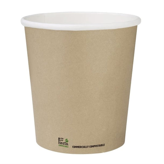 Fiesta Compostable Coffee Cups Single Wall 8oz (50 Pack) cu981