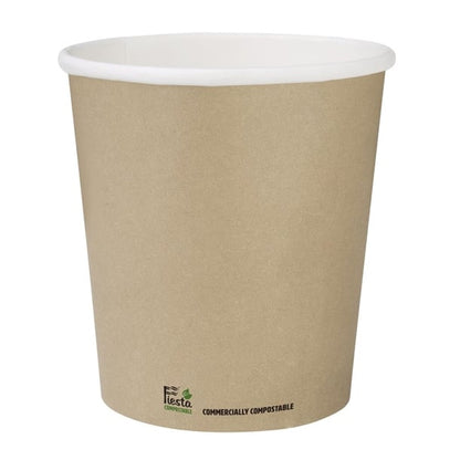 Fiesta Compostable Coffee Cups Single Wall 8oz (50 Pack) cu981