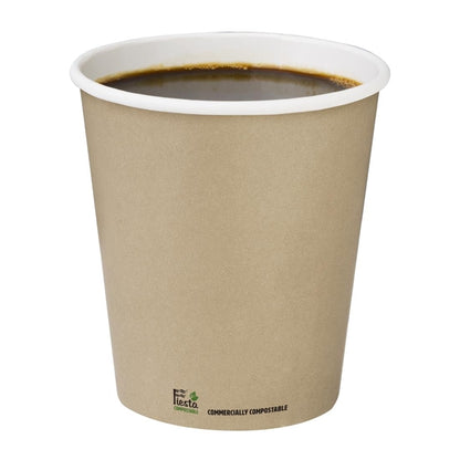 Fiesta Compostable Coffee Cups Single Wall 340ml / 12oz (1000 Pack) cu982