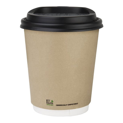Fiesta Compostable Coffee Cups Double Wall 227ml / 8oz (25 Pack) cu985