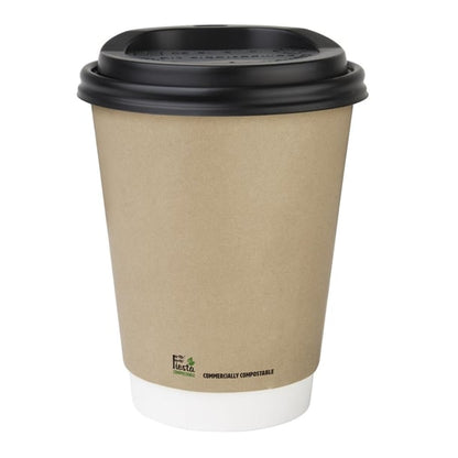 Fiesta Compostable Coffee Cups Double Wall 340ml (500 Pack) cu986