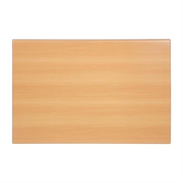 Bolero Pre-drilled Rectangular Tabletop Beech Effect cw130