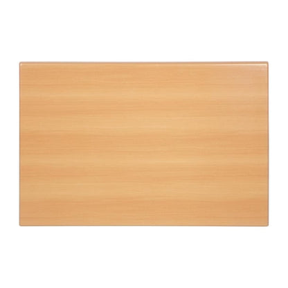 Bolero Pre-drilled Rectangular Tabletop Beech Effect cw130