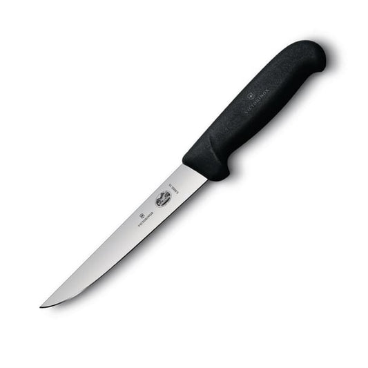 Victorinox Fibrox Straight Boning Knife Black 15cm cw452