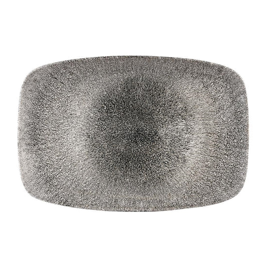 Churchill Studio Prints Raku Rectangular Plates Quartz Black 245 x 355mm (6 Pack) cw561