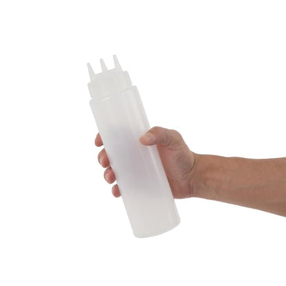 Vogue Clear 3 Nozzle Squeeze Bottle 24oz cw725