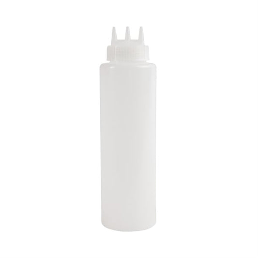 Vogue Clear 3 Nozzle Squeeze Bottle 36oz cw726