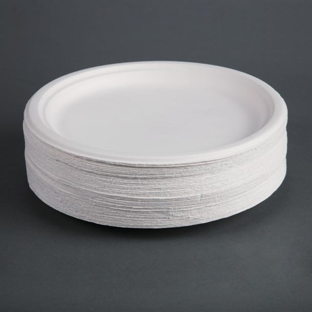 Fiesta Compostable Bagasse Plates Round 260mm (50 Pack) cw904