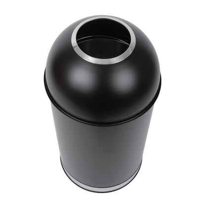 Bolero Bullet Bin with Open Top Lid Black 40Ltr cw954