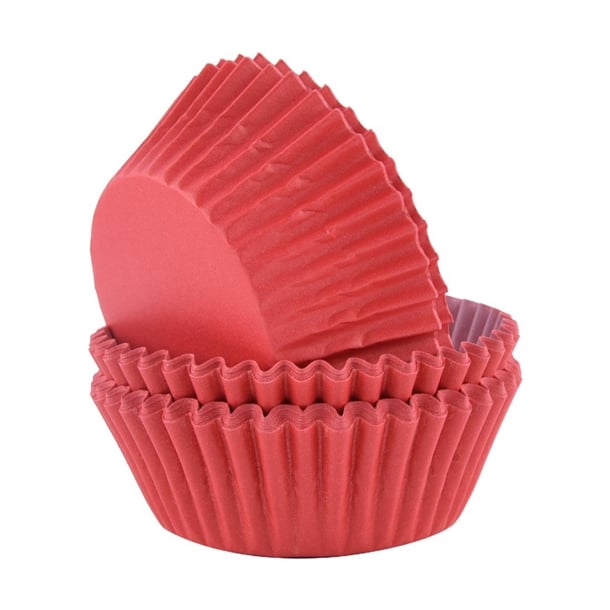 PME Block Colour Cupcake Cases Red (60 Pack) cx138