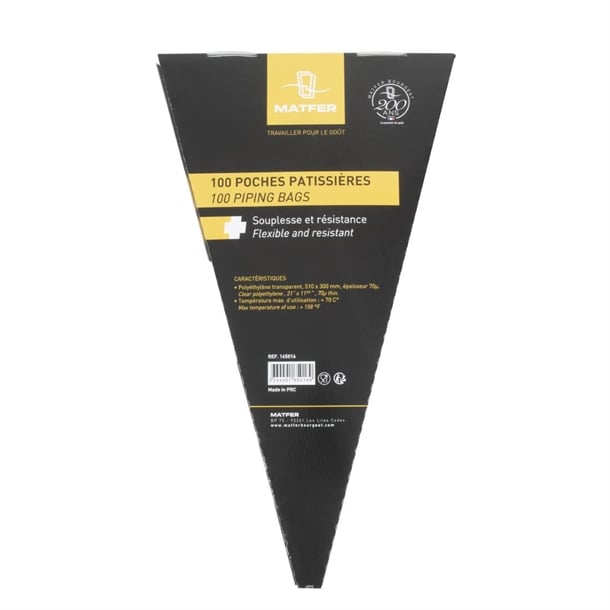 Matfer Bourgeat Disposable Piping Bags Clear (100 Pack) cx522