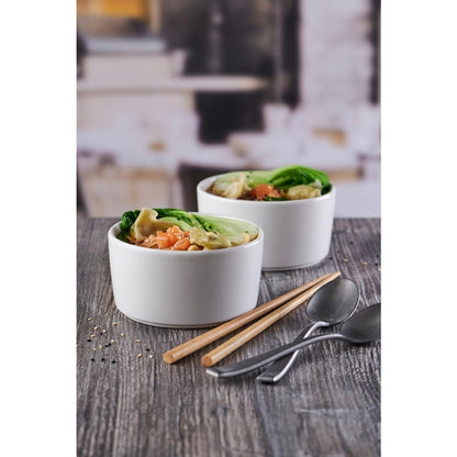 Churchill Super Vitrified Nourish Straight Sided Soup Bowls White 15oz (12 Pack) cx633