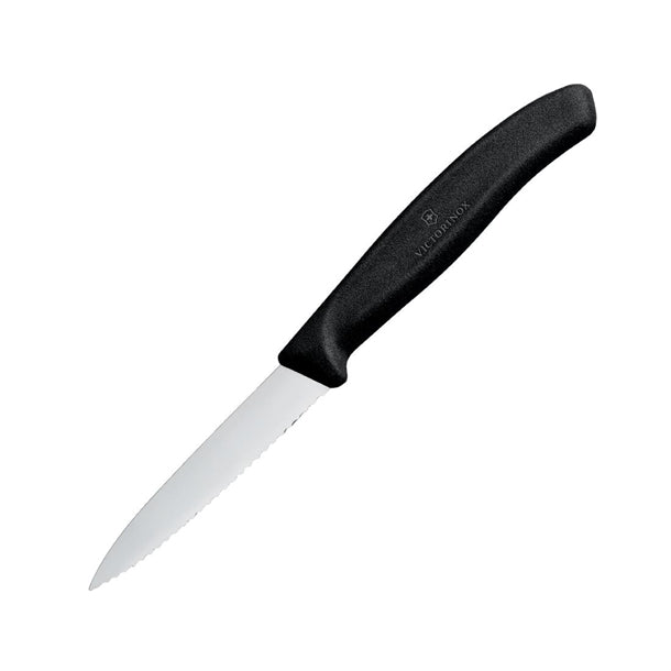 Victorinox Serrated Paring Knife Black 8cm cx746