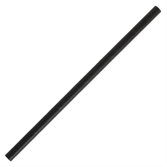Fiesta Compostable Paper Cocktail Stirrer Straws Black (250 Pack) cy080