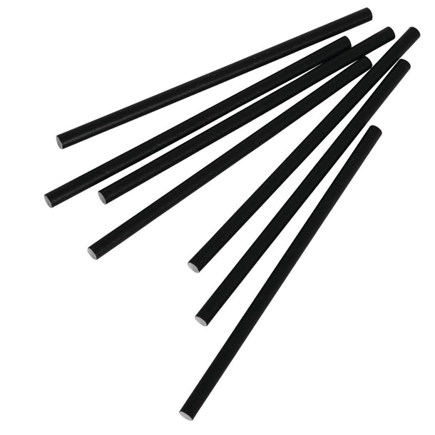 Fiesta Compostable Paper Cocktail Stirrer Straws Black (250 Pack) cy080