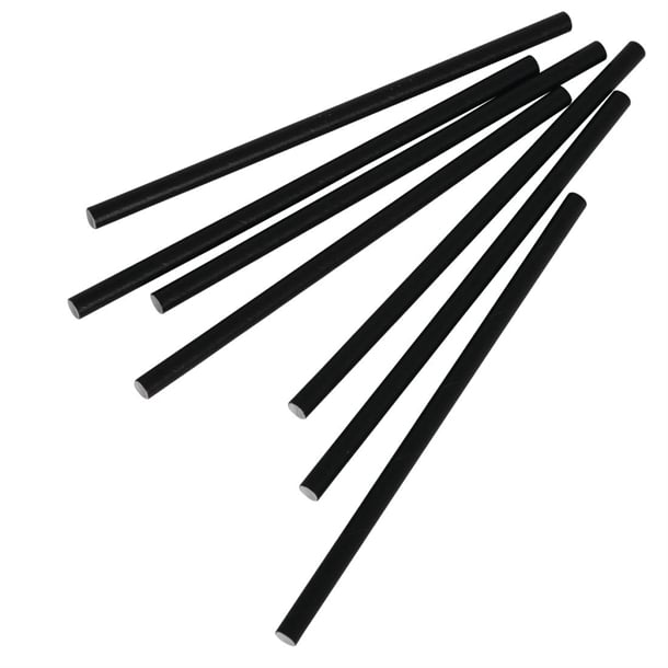 Fiesta Compostable Paper Cocktail Stirrer Straws Black (250 Pack) cy080