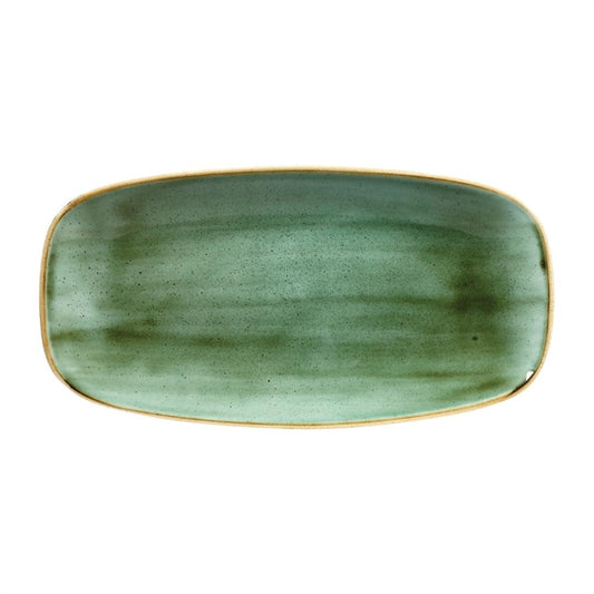 Churchill Stonecast Rectangular Plates Samphire Green 153 x 298mm (12 Pack) cy100