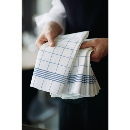 Dunisoft Towel Napkin Blue Check 38x54cm (250 Pack) cy523