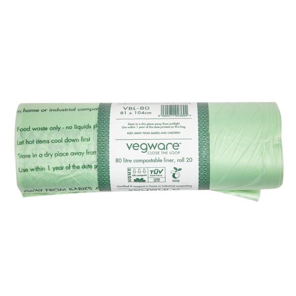 Vegware Compostable Bin Liners 80Ltr (240 Pack) cy581