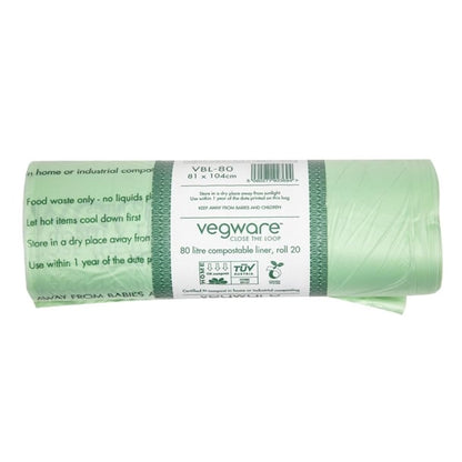 Vegware Compostable Bin Liners 80Ltr (240 Pack) cy581