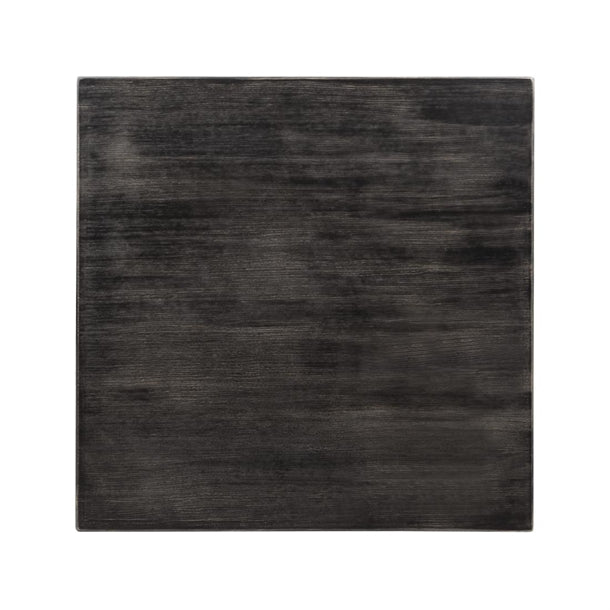 Bolero Pre-drilled Square Tabletop Vintage Black 700mm cy969