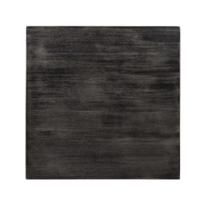 Bolero Pre-drilled Square Tabletop Vintage Black 700mm cy969