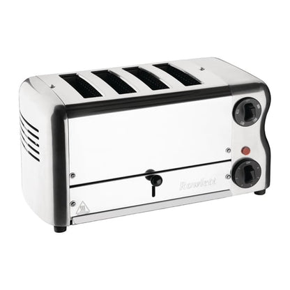 Rowlett Esprit 4 Slot Toaster Chrome w/2x Additional Elements & Sandwich Cage ch181