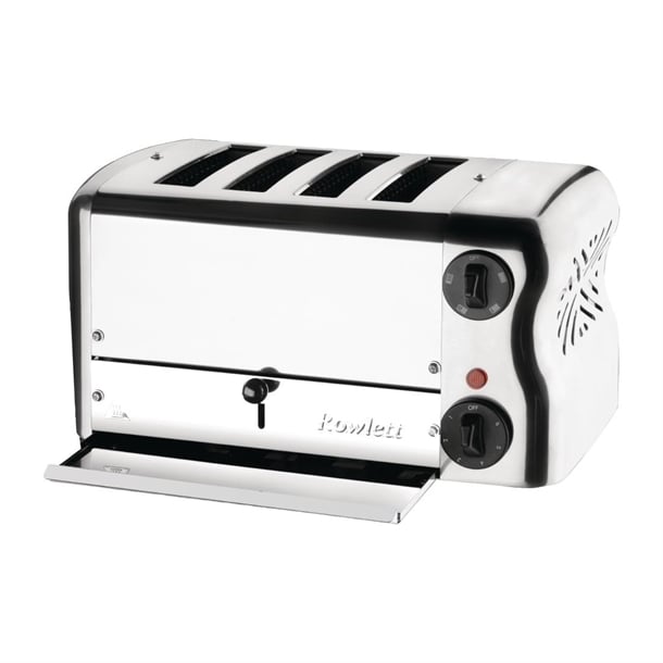 Rowlett Esprit 4 Slot Toaster Chrome w/2x Additional Elements & Sandwich Cage ch181