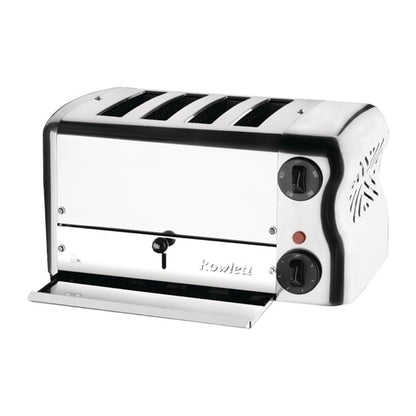 Rowlett Esprit 4 Slot Toaster Chrome w/2x Additional Elements & Sandwich Cage ch181