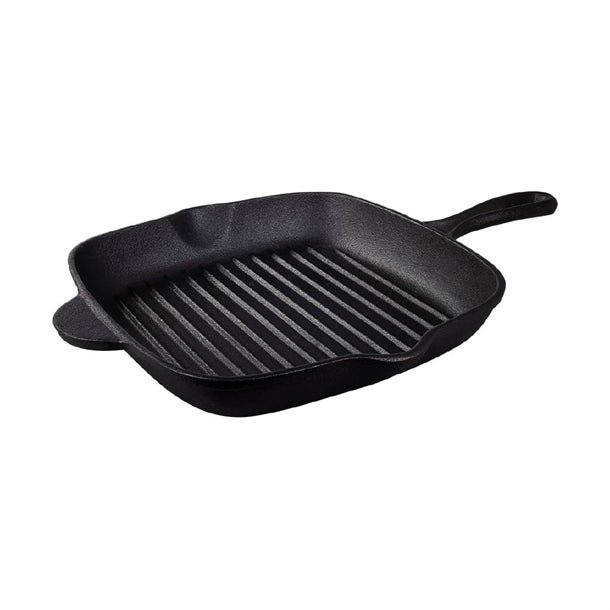 Tramontina Pre-Seasoned Cast Iron Square Griddle Pan 27cm cz011