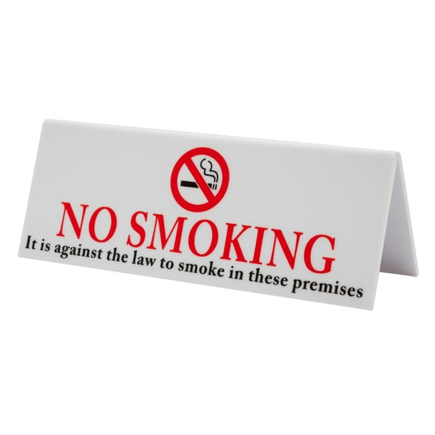 Beaumont No Smoking Table Sign Plastic cz426
