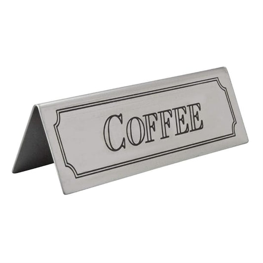 Beaumont Coffee Stainless Steel Table Sign cz431
