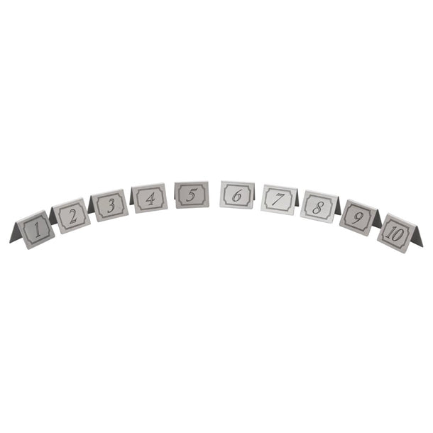 Beaumont Stainless Steel Table Numbers 1-10 cz433