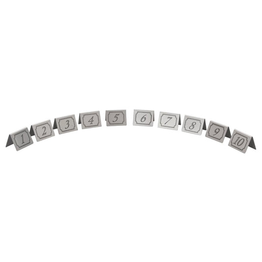 Beaumont Stainless Steel Table Numbers 1-10 cz433