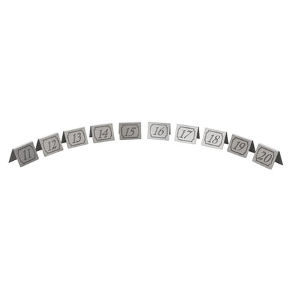 Beaumont Stainless Steel Table Numbers 11-20 cz434