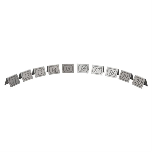 Beaumont Stainless Steel Table Numbers 11-20 cz434