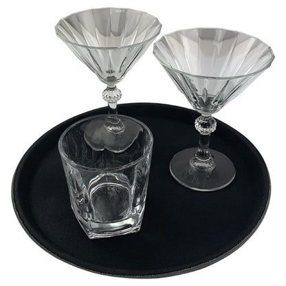 Beaumont Non-Slip Round Tray Black 280mm cz494