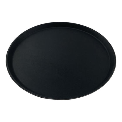 Beaumont Non-Slip Round Tray Black 280mm cz494