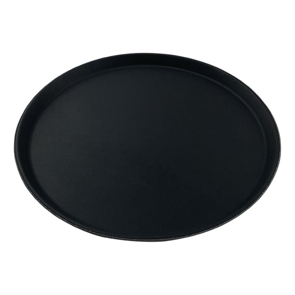 Beaumont Non-Slip Round Tray Black 280mm cz494