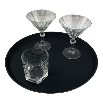Beaumont Non-Slip Round Tray Black 355mm cz495
