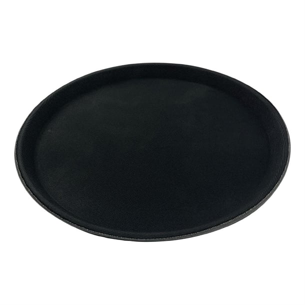 Beaumont Non-Slip Round Tray Black 355mm cz495