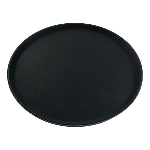 Beaumont Non-Slip Round Tray Black 406mm cz496